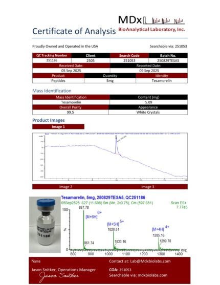 Batch 250829TESA5 – Tesamorelin Large