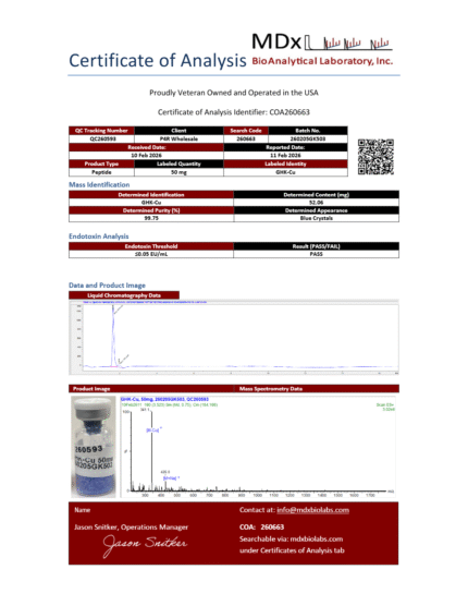 Batch # 260205GK503 GHK-Cu_page1