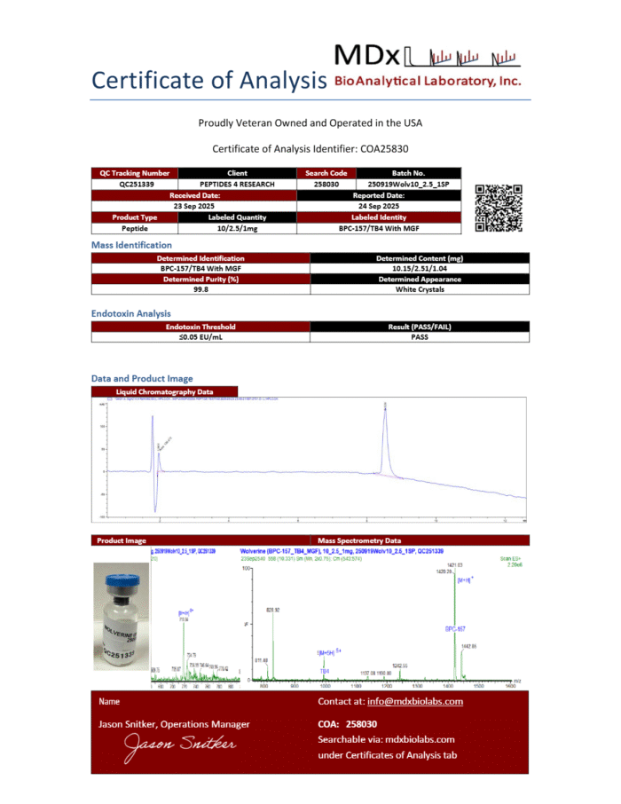 BPC Wolverine (BPC 10mg, TB 2.5mg, MGF 1mg)