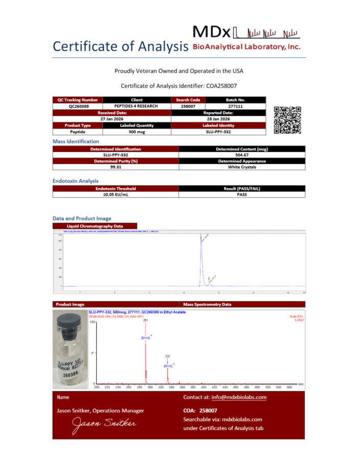 SLU-PP-332 500mcg (100 capsules)