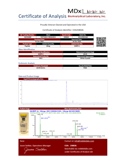 COA258026 Batch 251125GH103 QC251809 GHRP-2_page1