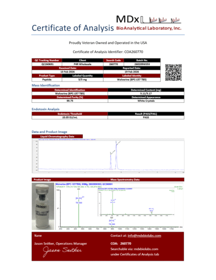 Batch # 260209WS53 – Wolverine (BPC-157 TB5)_page1