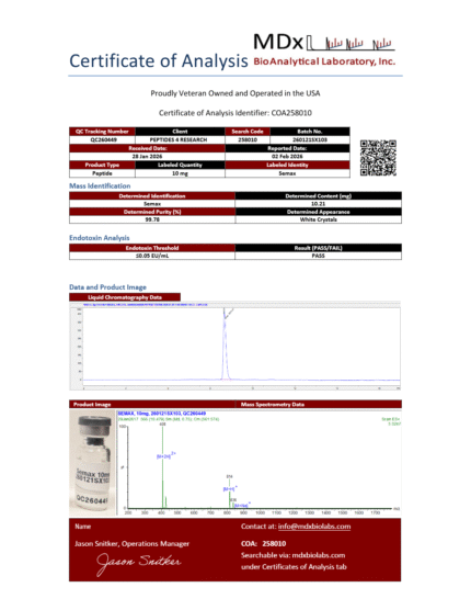 COA258010 Batch 260121SX103 QC260449 Semax_page1
